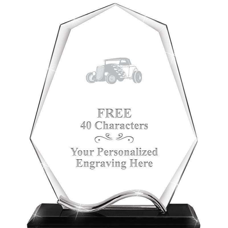 6.5"METAL WAVE PYRAMID CRYSTAL