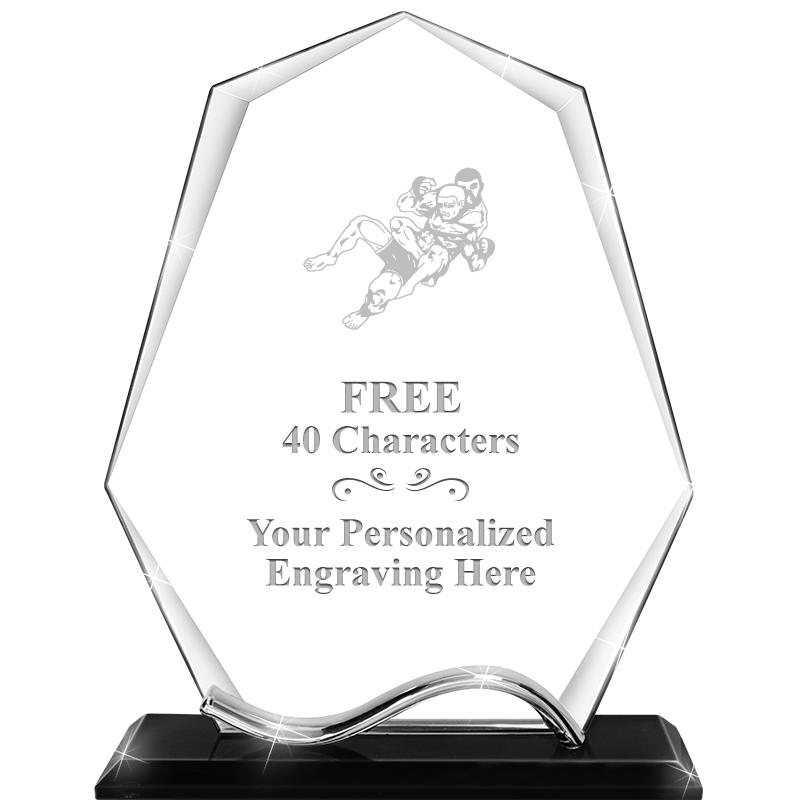 6.5"METAL WAVE PYRAMID CRYSTAL