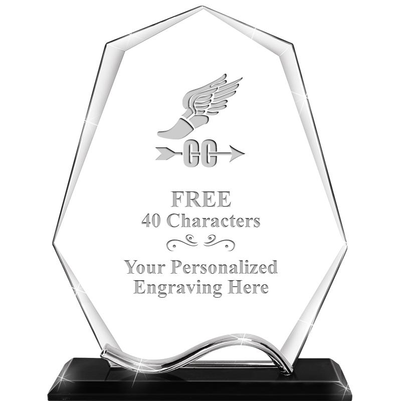 6.5"METAL WAVE PYRAMID CRYSTAL