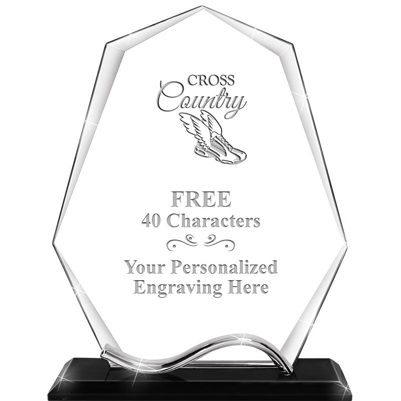 6.5"METAL WAVE PYRAMID CRYSTAL