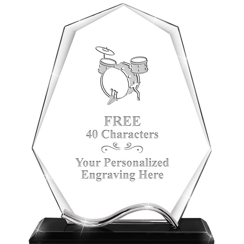 6.5"METAL WAVE PYRAMID CRYSTAL