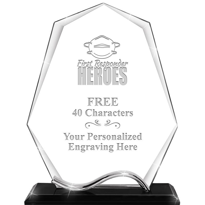 6.5"METAL WAVE PYRAMID CRYSTAL