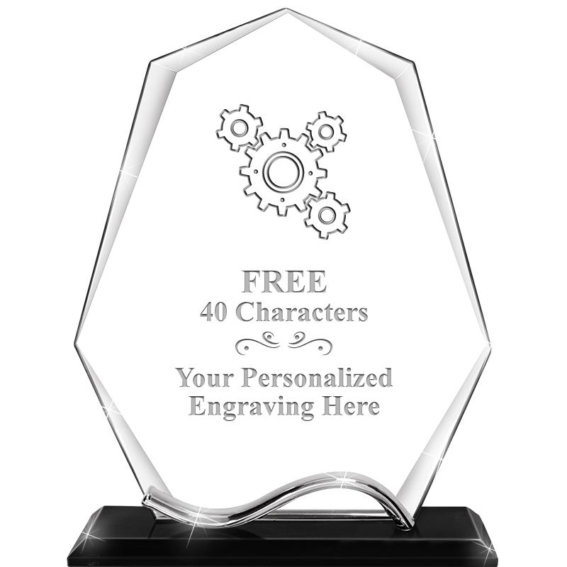 6.5"METAL WAVE PYRAMID CRYSTAL