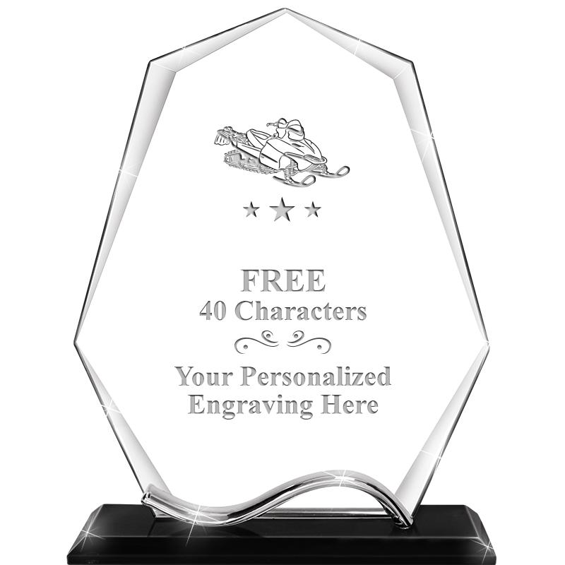 6.5"METAL WAVE PYRAMID CRYSTAL