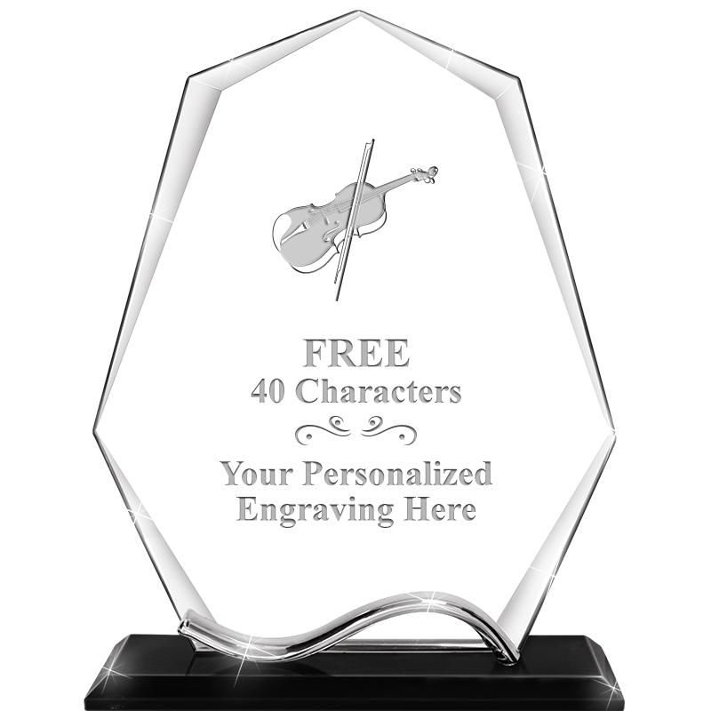 6.5"METAL WAVE PYRAMID CRYSTAL