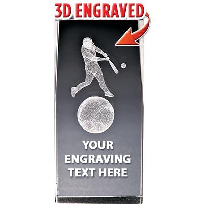 BASEBALL LASER CUT CRYSTAL AWA