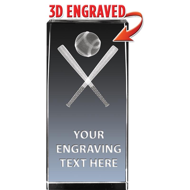 4.5" BASEBALL LASER CUT CRYSTL