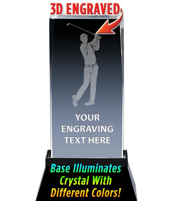 4.5"GOLF SWING 3D LASER CRYSTL