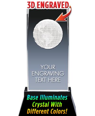 GLOBE LASER CUT CRYSTAL AWARD