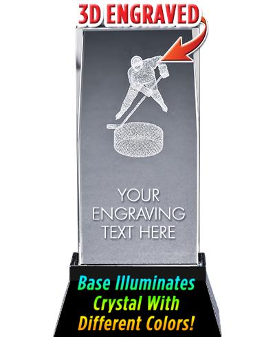 HOCKEY LASER CUT CRYSTAL AWARD