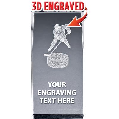 HOCKEY LASER CUT CRYSTAL AWARD