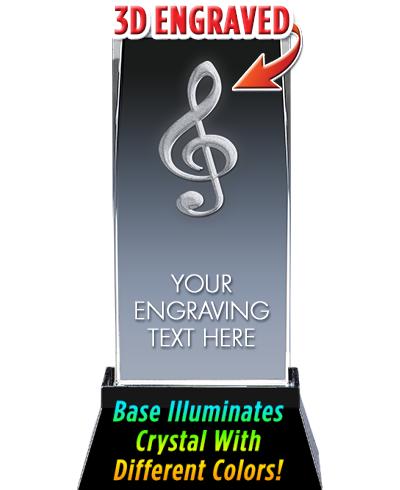 MUSIC LASER CUT CRYSTAL AWARD