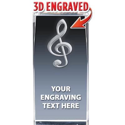 MUSIC LASER CUT CRYSTAL AWARD