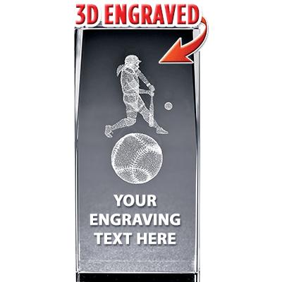 SOFTBALL LASER CUT CRYSTAL