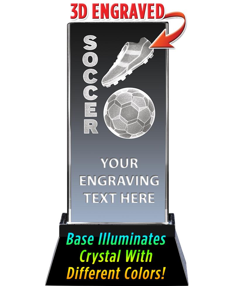 4.5" SOCCER LASER CUT CRYSTAL