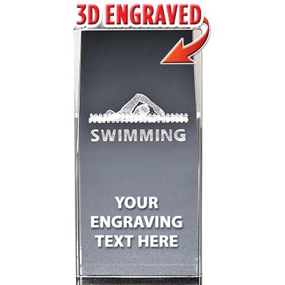 SWIM LASER CUT CRYSTAL AWARD