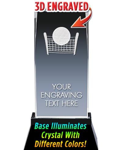 VOLLEYBALL LASER CUT CRYSTAL