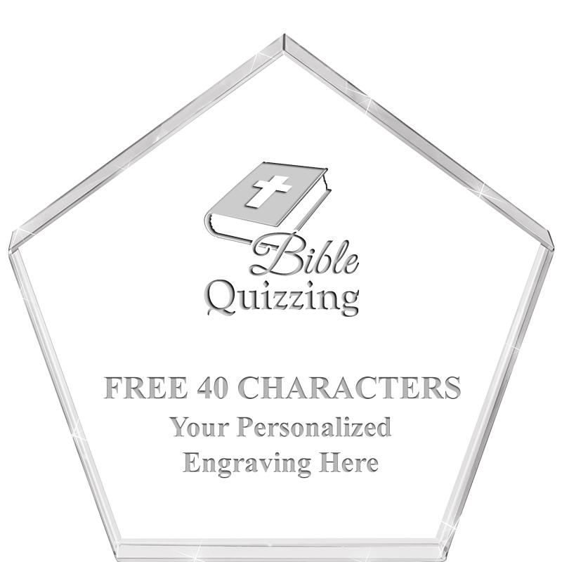 4"PENTAGON CRYSTAL PAPERWEIGHT