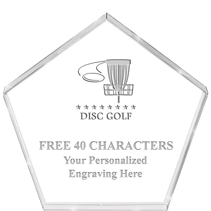 4"PENTAGON CRYSTAL PAPERWEIGHT