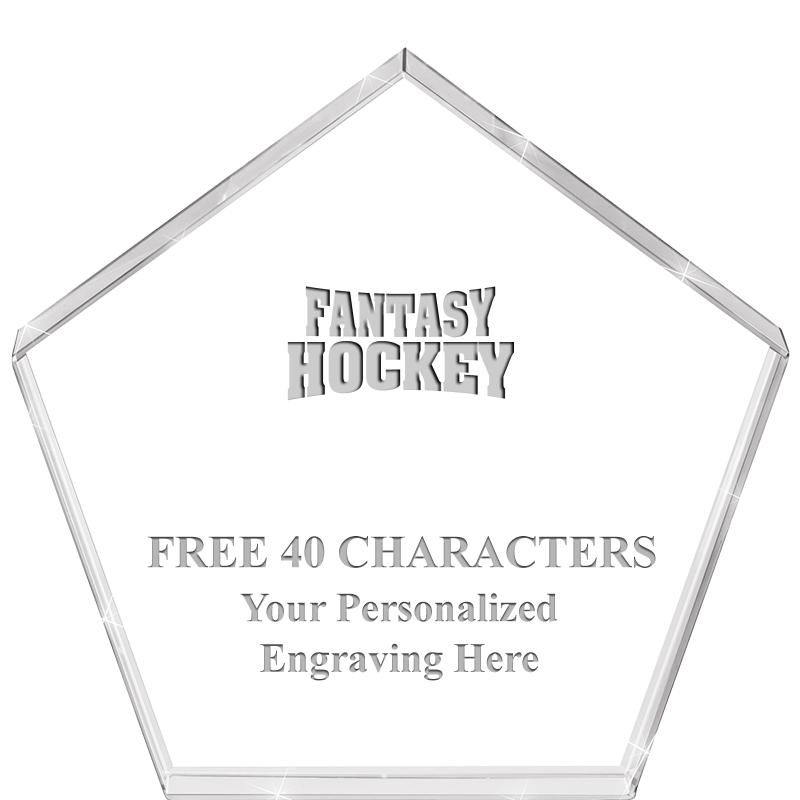 4"PENTAGON CRYSTAL PAPERWEIGHT