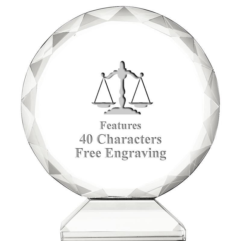 3 3/4" ORBIT CRYSTAL AWARD