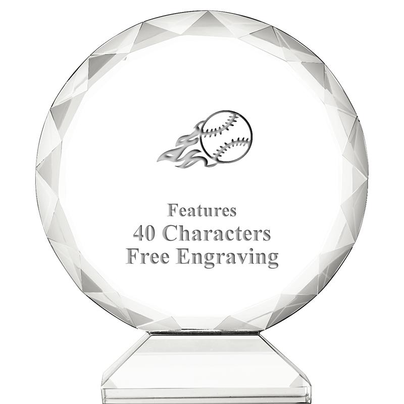 3 3/4" ORBIT CRYSTAL AWARD