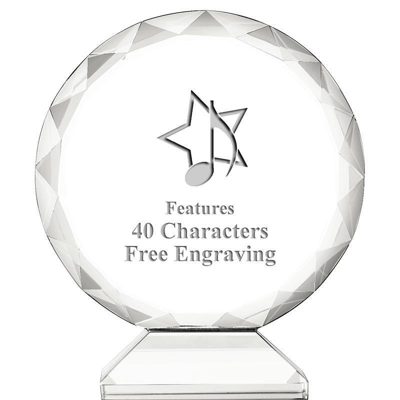 3 3/4" ORBIT CRYSTAL AWARD