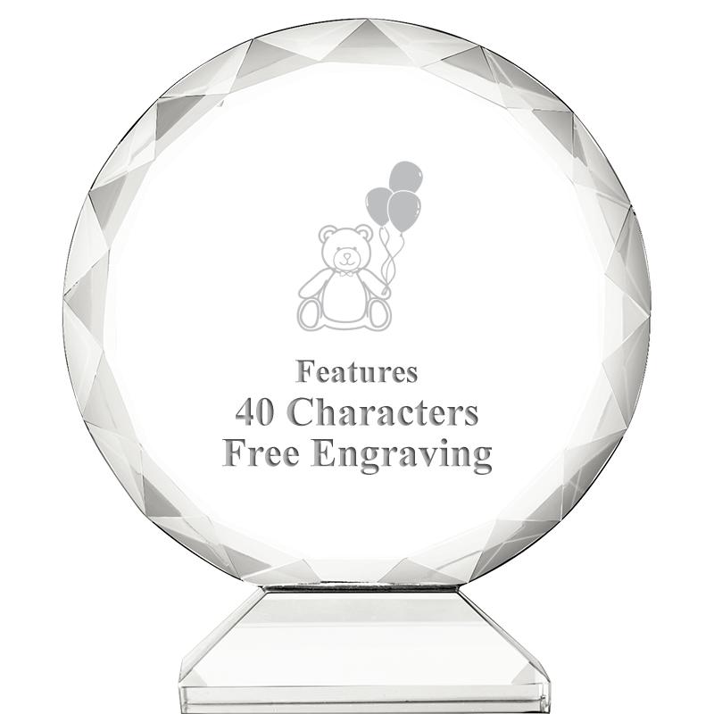 3 3/4" ORBIT CRYSTAL AWARD