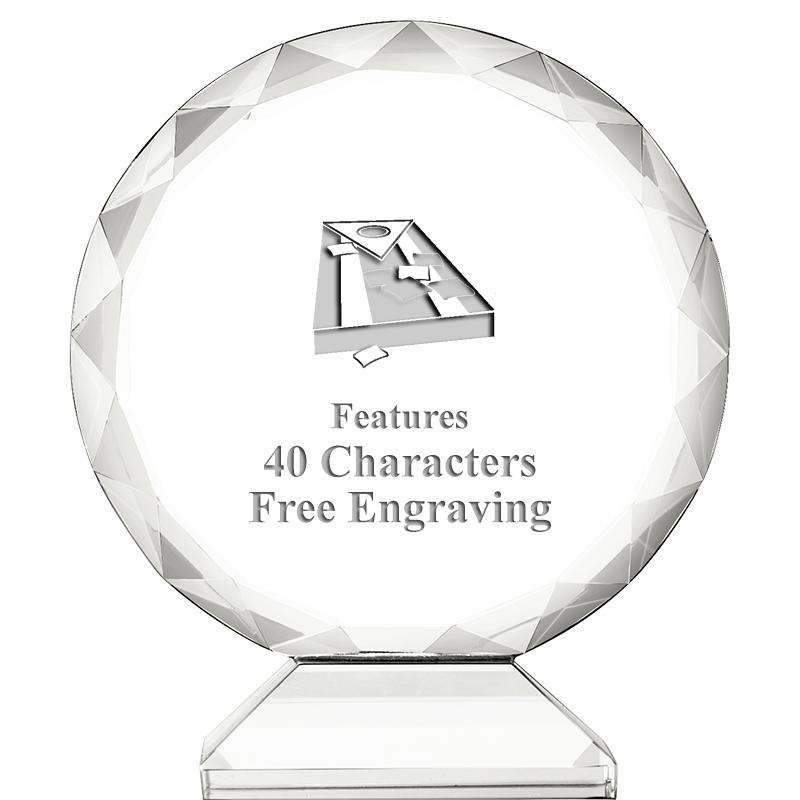 3 3/4" ORBIT CRYSTAL AWARD