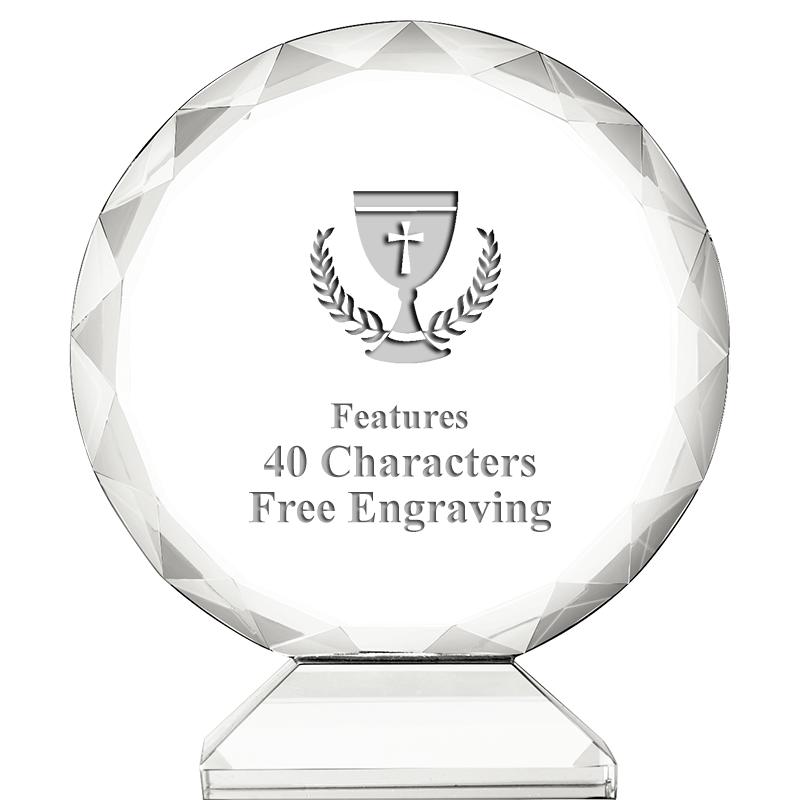 3 3/4" ORBIT CRYSTAL AWARD