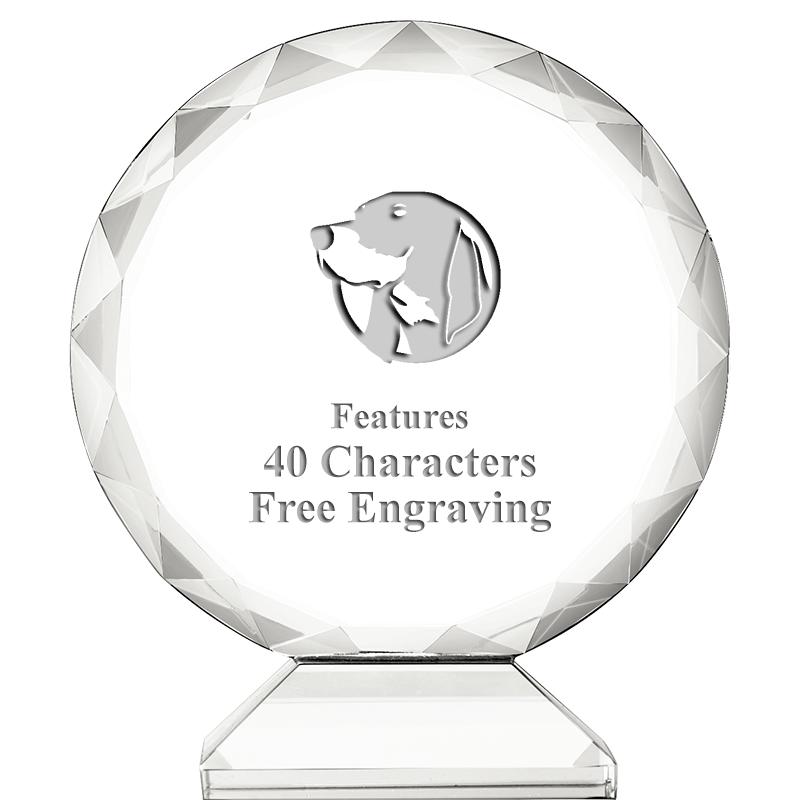 3 3/4" ORBIT CRYSTAL AWARD