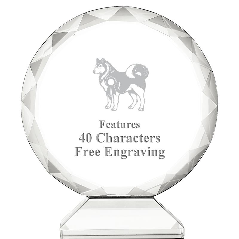 3 3/4" ORBIT CRYSTAL AWARD