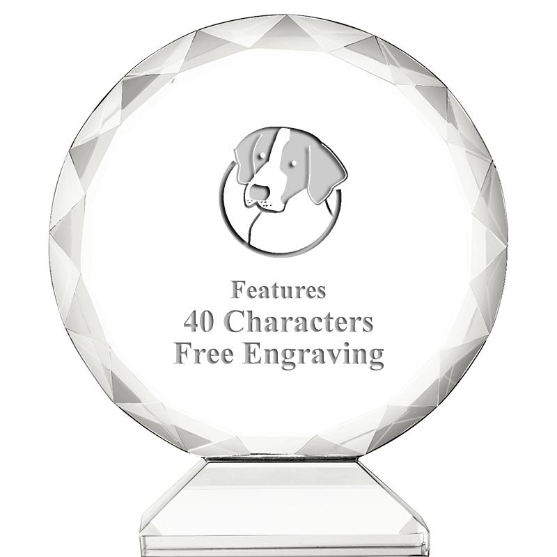 3 3/4" ORBIT CRYSTAL AWARD