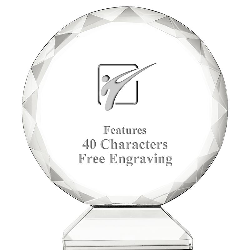 3 3/4" ORBIT CRYSTAL AWARD
