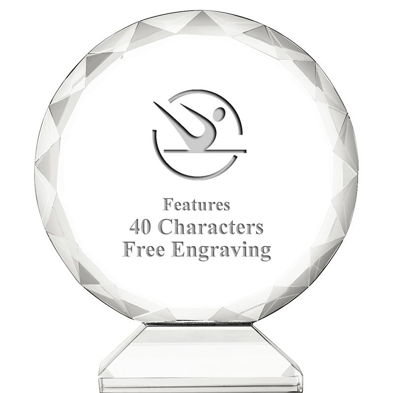 3 3/4" ORBIT CRYSTAL AWARD