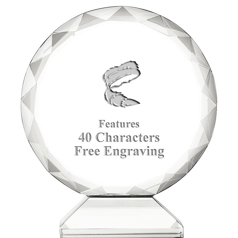 3 3/4" ORBIT CRYSTAL AWARD