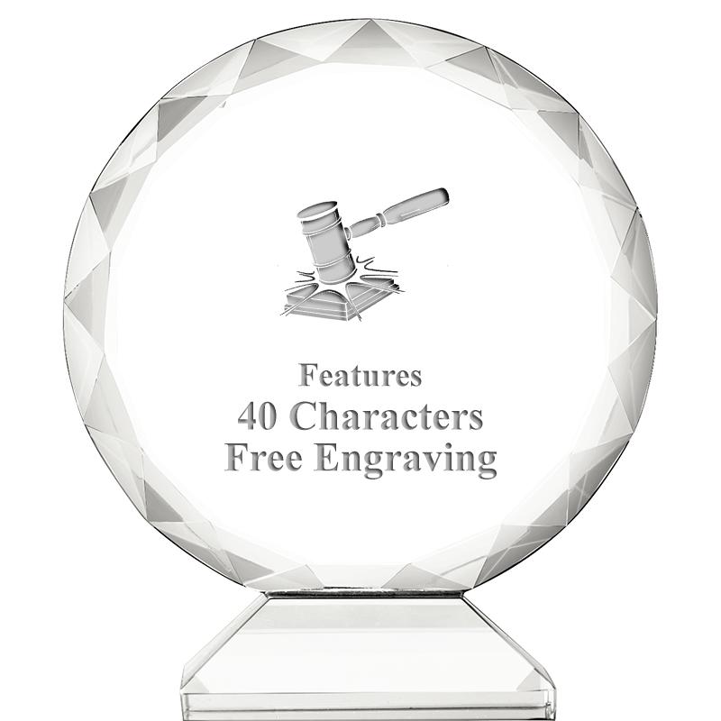 3 3/4" ORBIT CRYSTAL AWARD