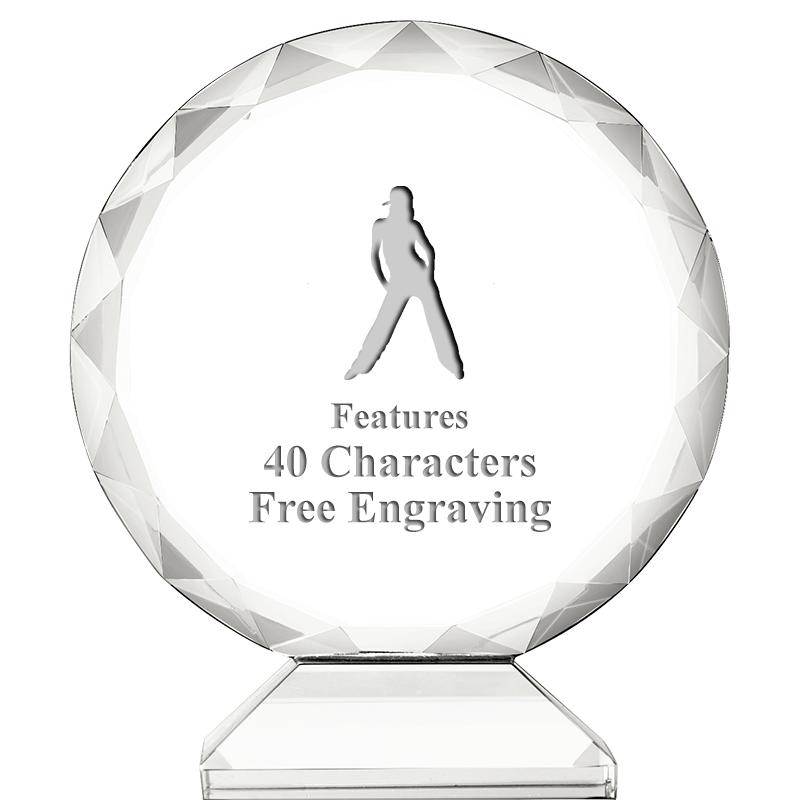 3 3/4" ORBIT CRYSTAL AWARD