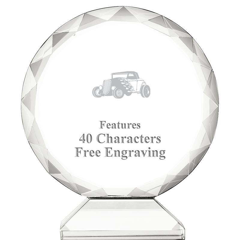 3 3/4" ORBIT CRYSTAL AWARD