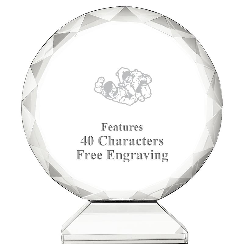3 3/4" ORBIT CRYSTAL AWARD
