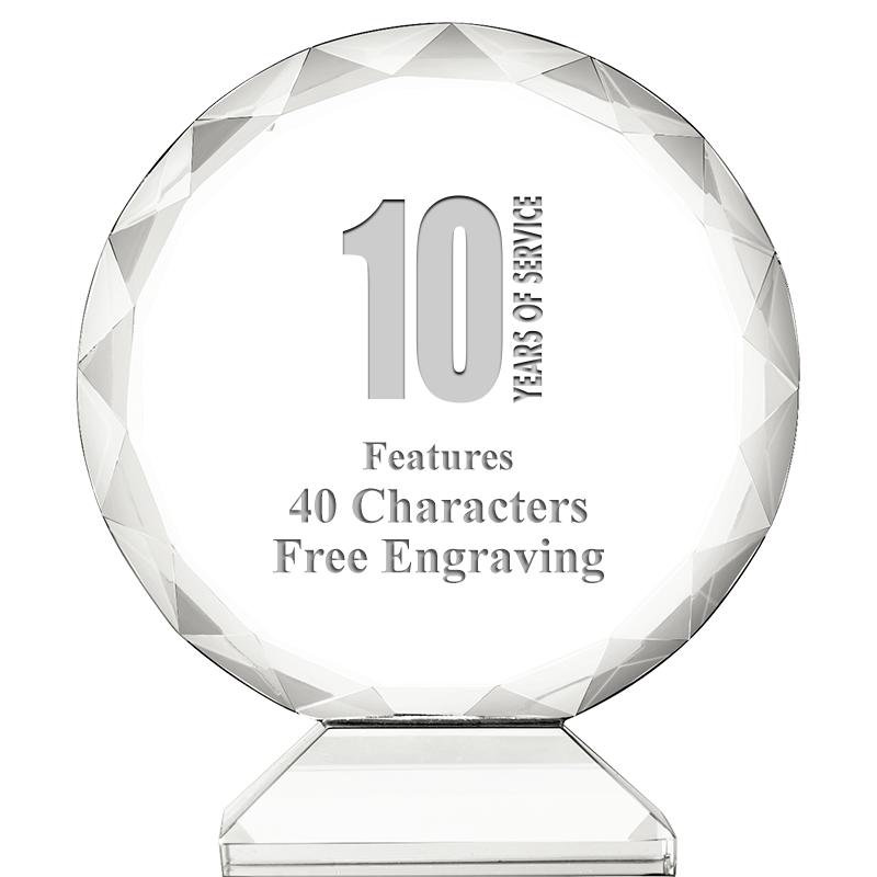 3 3/4" ORBIT CRYSTAL AWARD