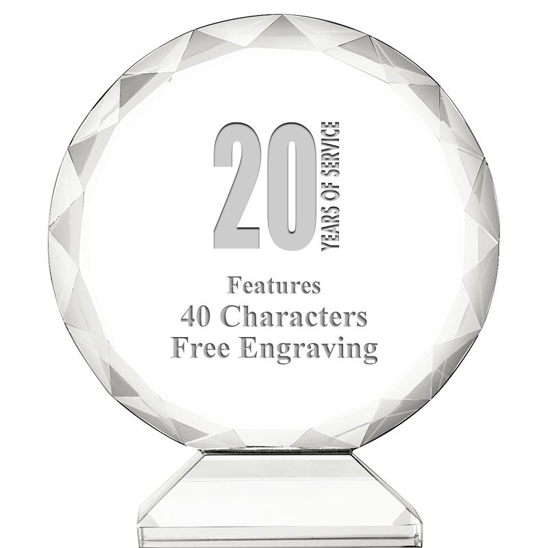 3 3/4" ORBIT CRYSTAL AWARD