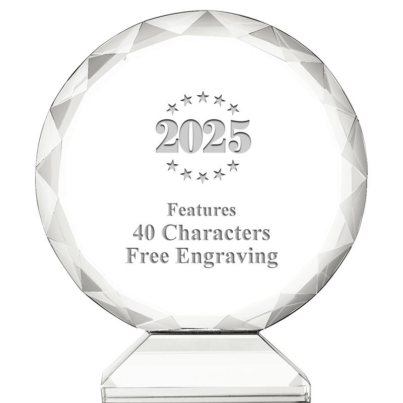 3 3/4" ORBIT CRYSTAL AWARD