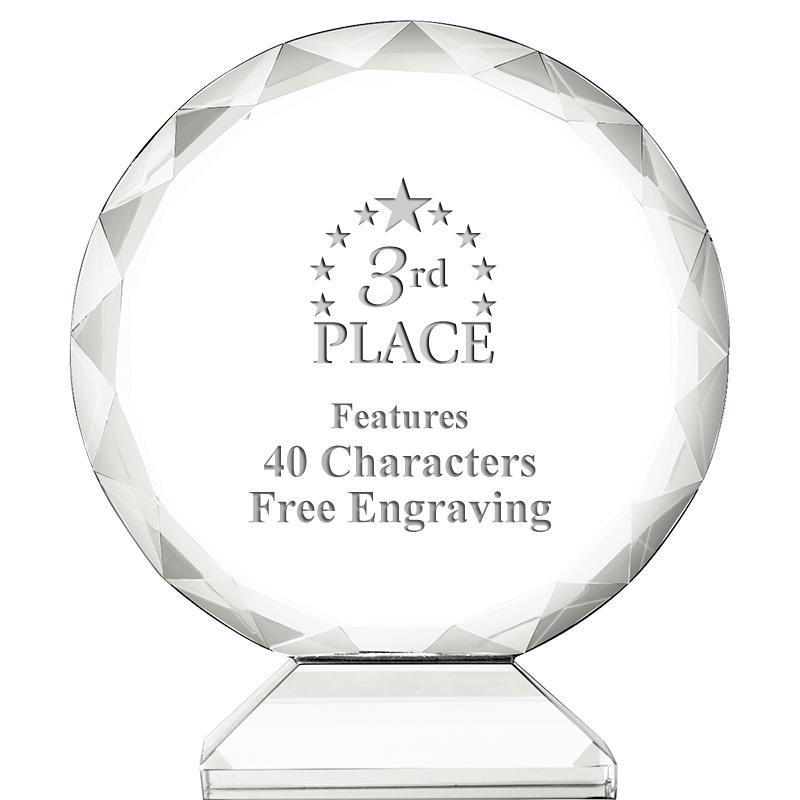 3 3/4" ORBIT CRYSTAL AWARD