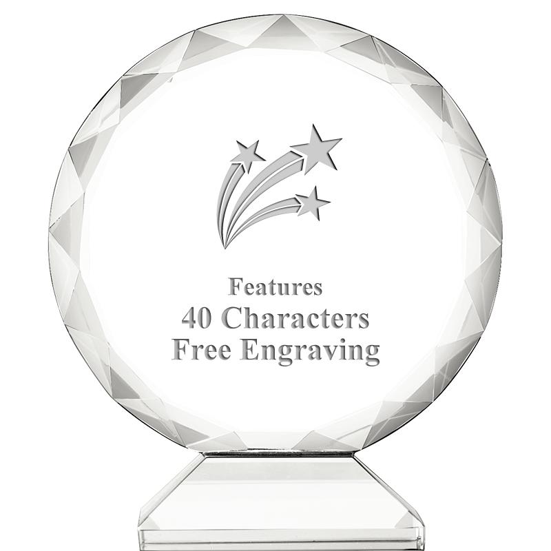 3 3/4" ORBIT CRYSTAL AWARD