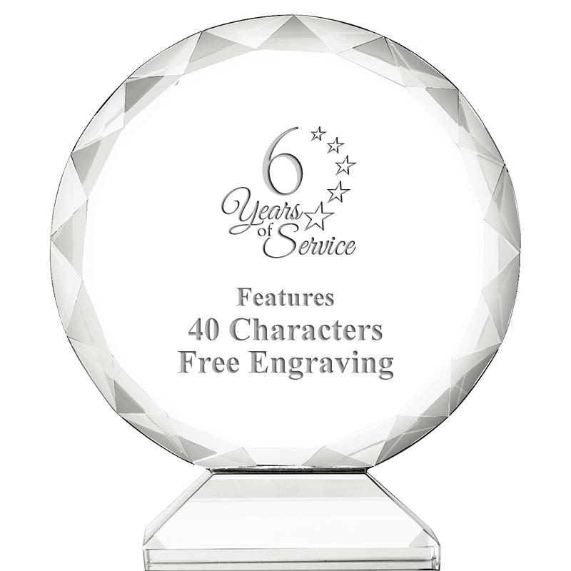 3 3/4" ORBIT CRYSTAL AWARD