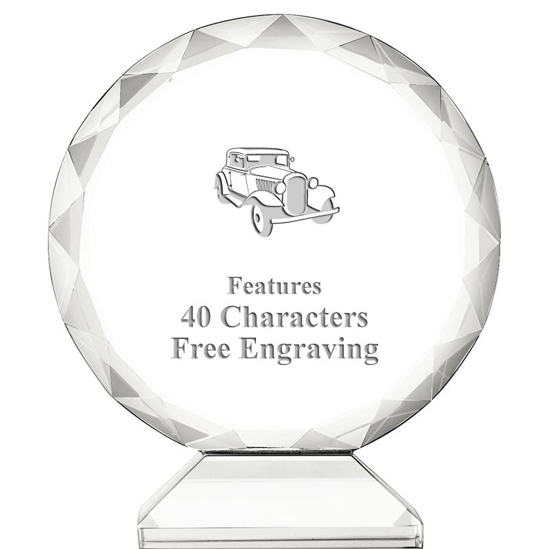 3 3/4" ORBIT CRYSTAL AWARD