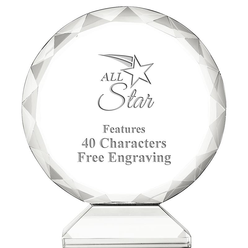 3 3/4" ORBIT CRYSTAL AWARD
