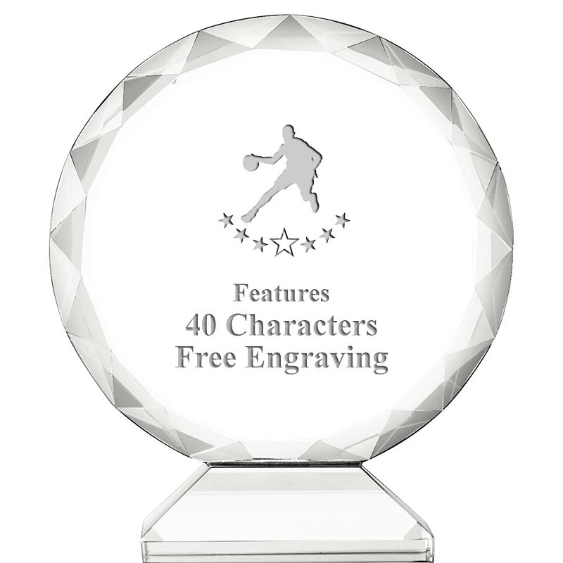 3 3/4" ORBIT CRYSTAL AWARD