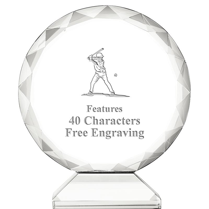 3 3/4" ORBIT CRYSTAL AWARD
